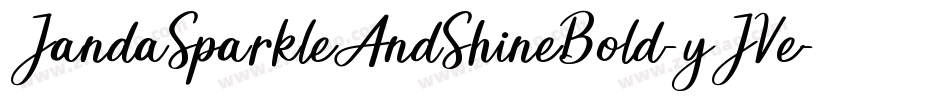JandaSparkleAndShineBold-yJVe字体转换
