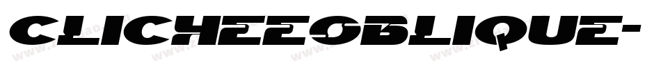 ClicheeOblique字体转换