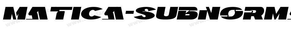 Matica-SubnormalOblique字体转换