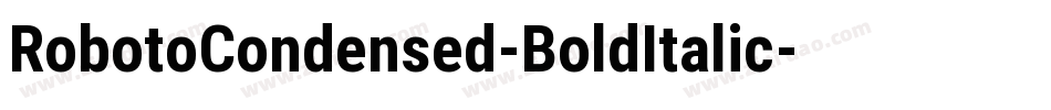 RobotoCondensed-BoldItalic字体转换