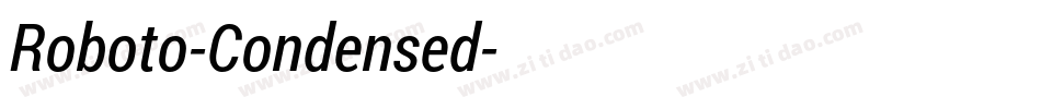 Roboto-Condensed字体转换