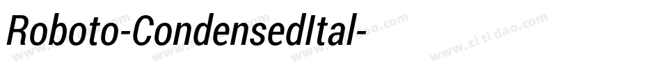 Roboto-CondensedItal字体转换