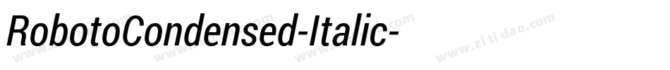 RobotoCondensed-Italic字体转换