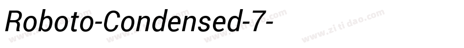 Roboto-Condensed-7字体转换