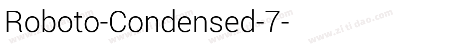 Roboto-Condensed-7字体转换