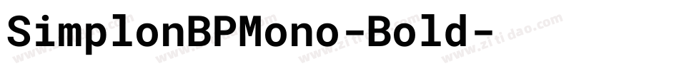 SimplonBPMono-Bold字体转换
