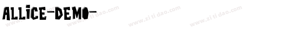 Allice-Demo字体转换
