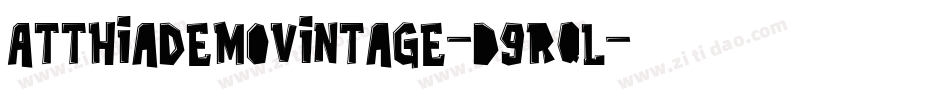 AtthiaDemoVintage-d9rql字体转换