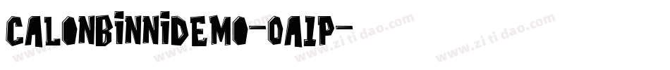 CalonBinniDemo-Oa1P字体转换