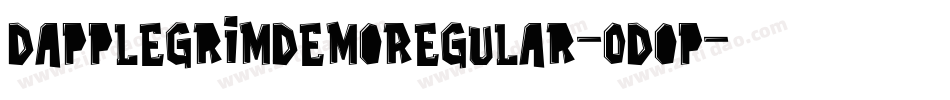 DapplegrimDemoRegular-ODop字体转换