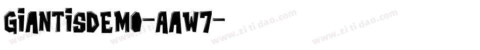 GiantisDemo-AaW7字体转换