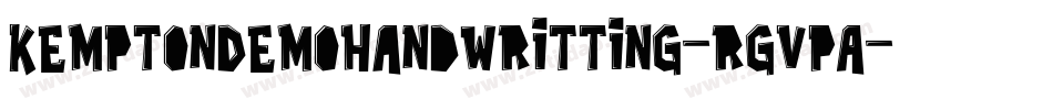 KemptonDemoHandwritting-rgvpA字体转换