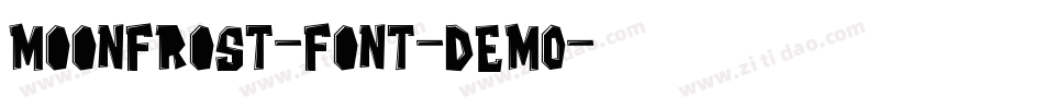 Moonfrost-font-DEMO字体转换