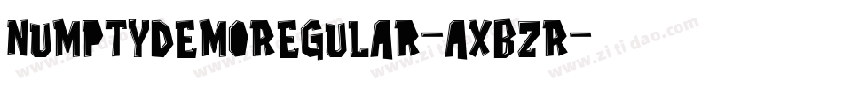 NumptyDemoRegular-axBZR字体转换