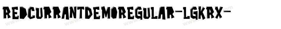 RedcurrantDemoRegular-lgKRX字体转换