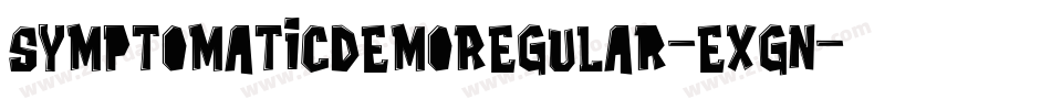 SymptomaticDemoRegular-eXgn字体转换