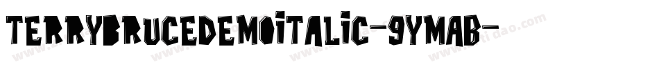 TerrybruceDemoItalic-9YMAB字体转换