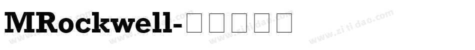MRockwell字体转换