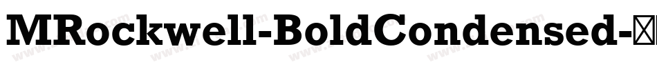 MRockwell-BoldCondensed字体转换