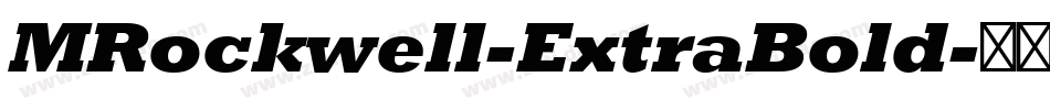 MRockwell-ExtraBold字体转换