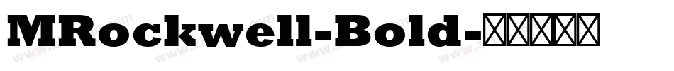 MRockwell-Bold字体转换
