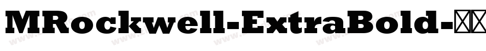 MRockwell-ExtraBold字体转换