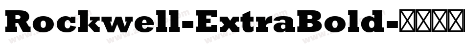 Rockwell-ExtraBold字体转换