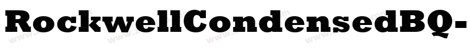 RockwellCondensedBQ-Bold字体转换