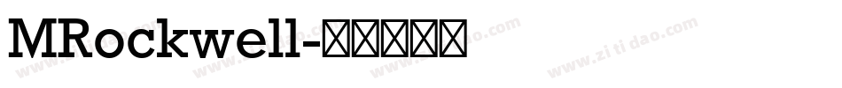 MRockwell字体转换