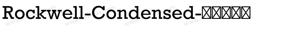 Rockwell-Condensed字体转换