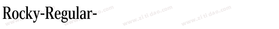 Rocky-Regular字体转换