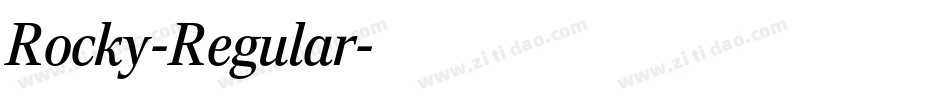Rocky-Regular字体转换