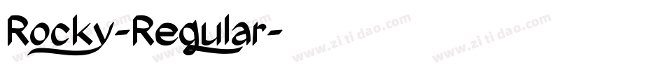 Rocky-Regular字体转换
