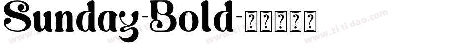 Sunday-Bold字体转换