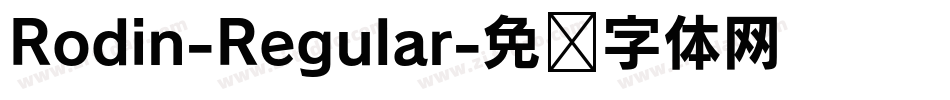 Rodin-Regular字体转换