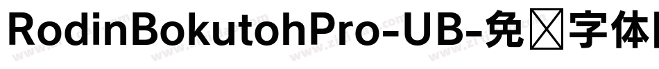 RodinBokutohPro-UB字体转换