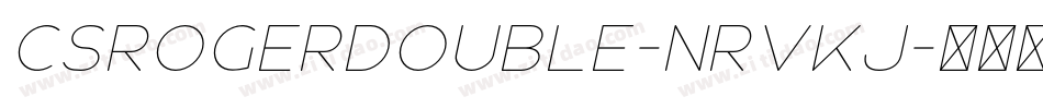 CsRogerDouble-nRvKJ字体转换