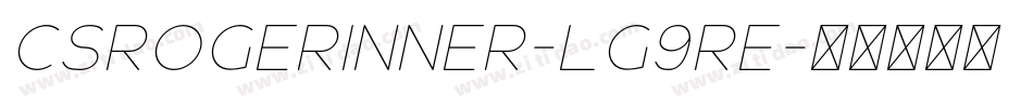 CsRogerInner-lg9re字体转换