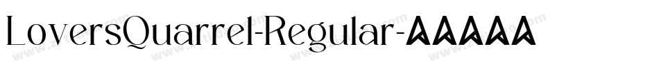 LoversQuarrel-Regular字体转换