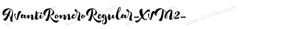 AvantiRomeroRegular-XvM2字体转换