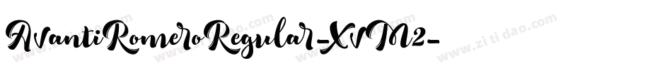 AvantiRomeroRegular-XvM2字体转换