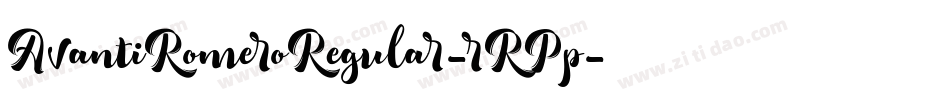 AvantiRomeroRegular-rRPp字体转换