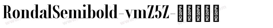 RondalSemibold-vmZ5Z字体转换
