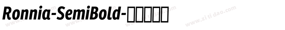 Ronnia-SemiBold字体转换