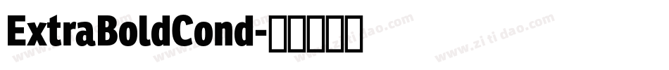ExtraBoldCond字体转换