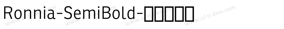 Ronnia-SemiBold字体转换