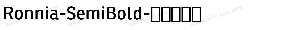 Ronnia-SemiBold字体转换