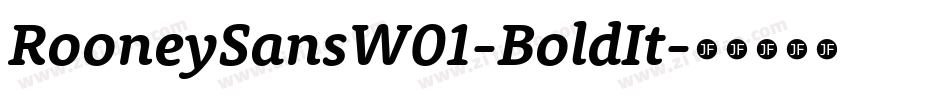 RooneySansW01-BoldIt字体转换