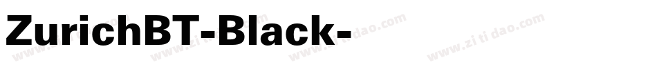 ZurichBT-Black字体转换