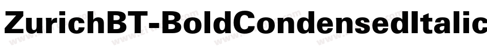ZurichBT-BoldCondensedItalic字体转换